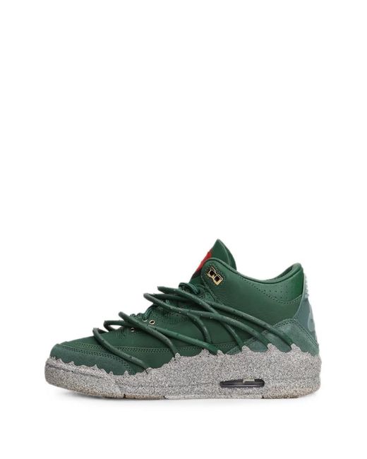 Nike Green Glitter-Effect Cage-Strap Sneakers