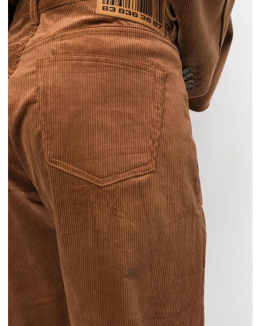 VTMNTS Brown Straight-Leg Corduroy Trousers for men