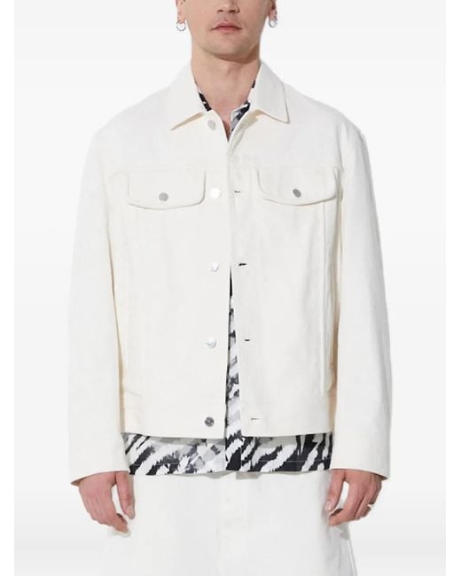 Aries White Zebra-Print Short-Sleeve Shirt for men