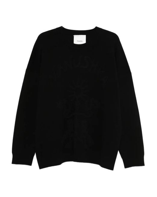 Nanushka Black Cotton-Blend Sweatshirt