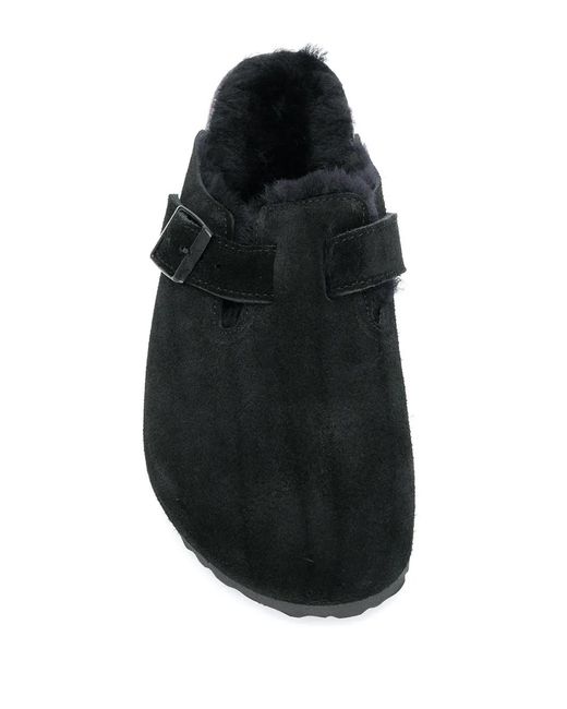 Birkenstock Black Boston Shearling Sandal