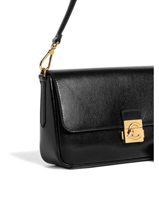 Coccinelle Black Large C-Me Lock Shoulder Bag