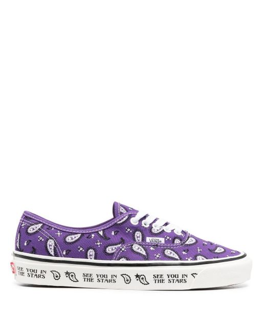 Vans Purple Paisley-print Sneakers for men
