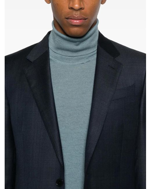 Zegna Blue Single-Breasted Suit for men