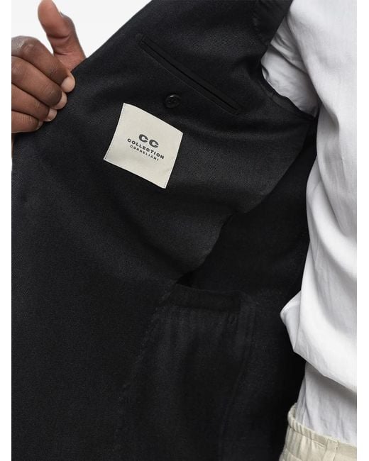 Corneliani Black Single-Breasted Jetted-Pocket Blazer for men