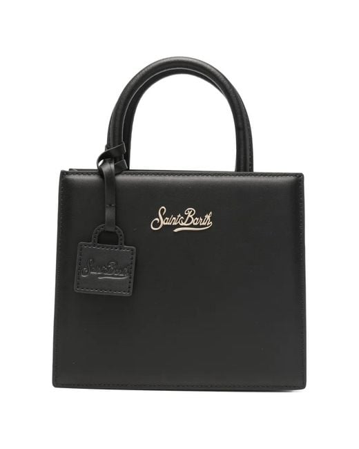 Borsa Mini Con Logo di Mc2 Saint Barth in Black