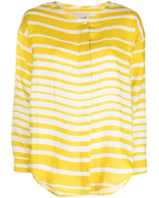 Chemise En Lin À Rayures Bambah en coloris Yellow