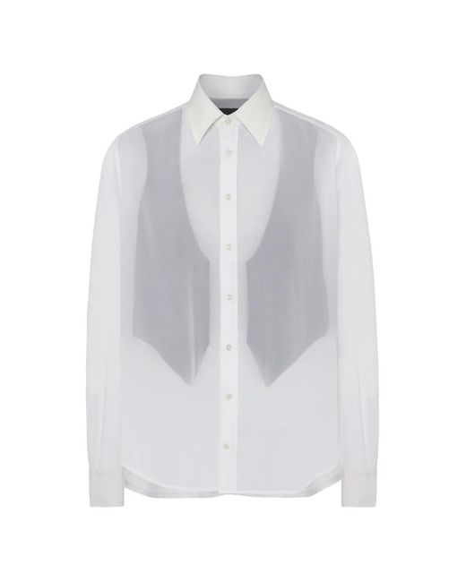 Maison Margiela White Long-Sleeves Shirt for men