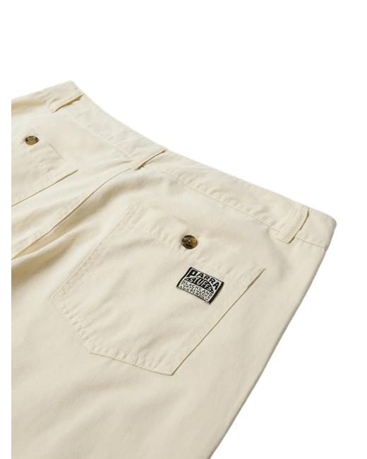 by Parra White Art Straight-Leg Trousers for men
