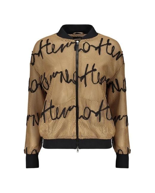 Herno Metallic Logo-Appliqués Bomber Jacket