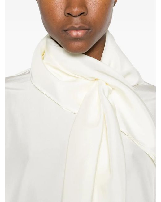 Carven White Silk Blouse