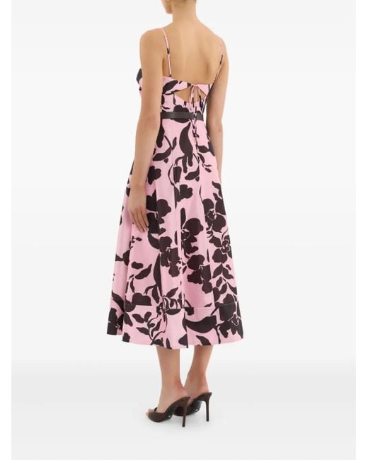 Rebecca Vallance Red Connie Floral-Print Dress