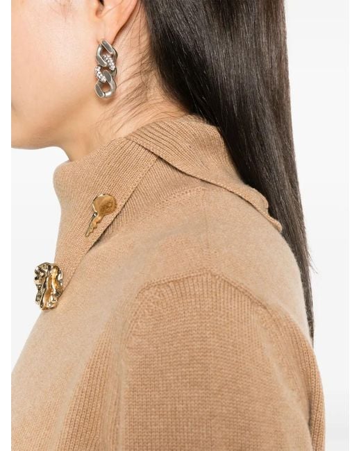 Fabiana Filippi Natural Fabula-Buttons Cashmere Sweater