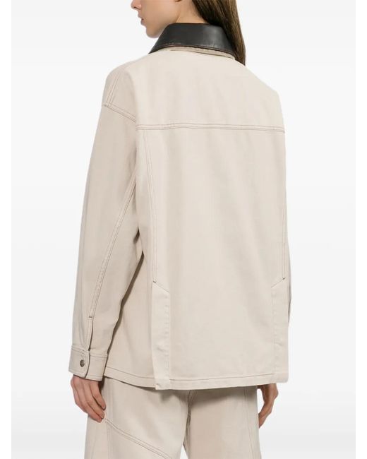 Halfboy Natural Leather Collar Barn Jacket