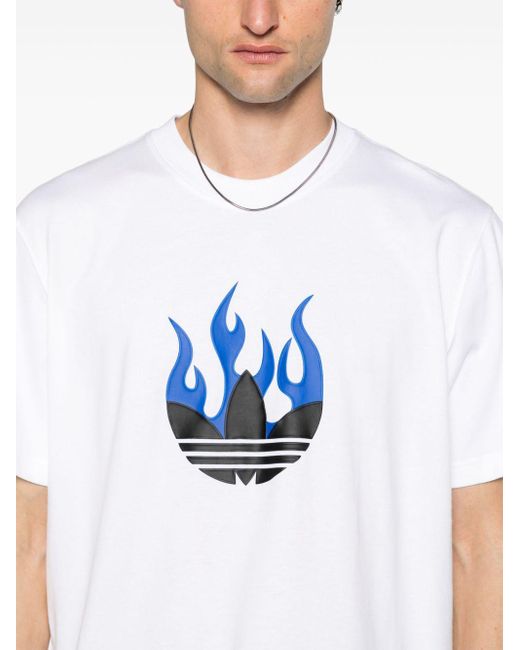 Adidas Originals T-shirt Met Logoprint in het White voor heren