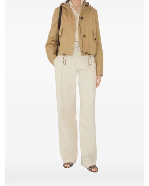Burberry Natural Jacke aus Gabardine