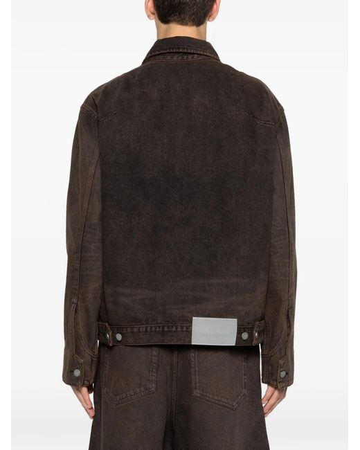 A_COLD_WALL* Black Cromer Dyed Panelled Denim Jacket for men