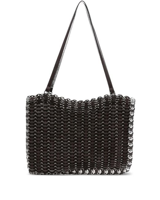 Rabanne Shopper Met Schakelketting in het Black