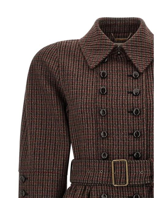 Chloé Brown Double-Breasted Coat Coats And Trench Coats