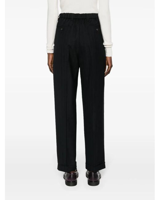 Pantalones de vestir a rayas diplomáticas Miu Miu de color Black
