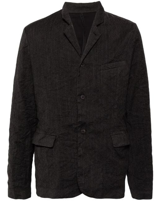 Poeme Bohemien Black Unconstructed Jacket for men
