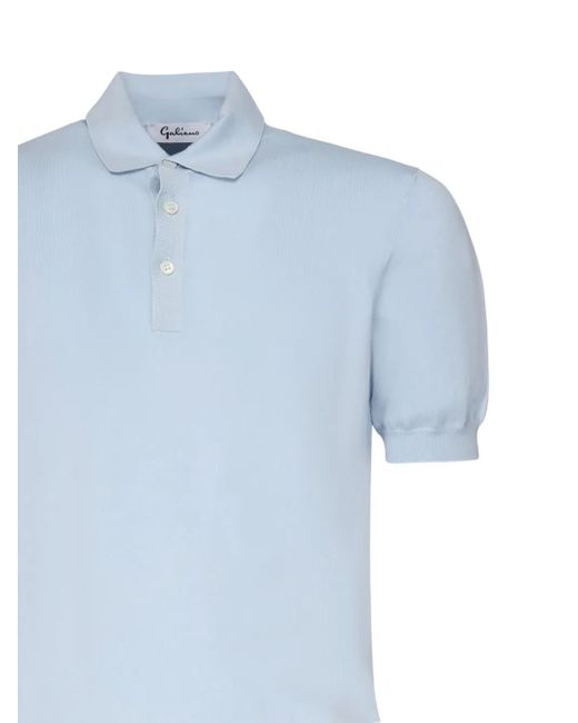 Galiana Blue Cotton Polo Shirt for men