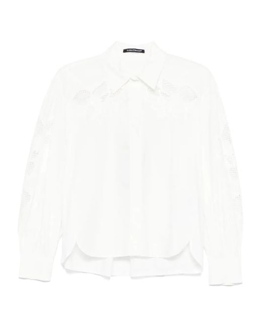 Luisa Cerano White Cotton Shirt