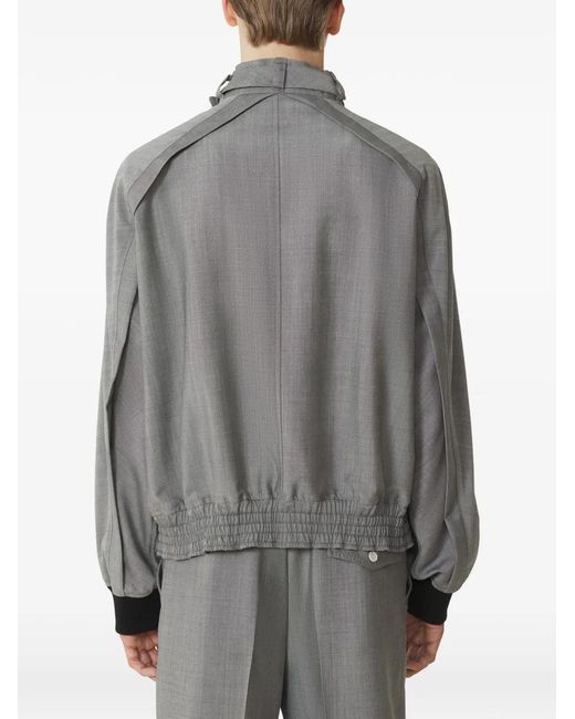Lanvin Gray Zip-Up Chest-Pockets Jacket for men