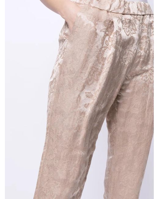 Fabiana Filippi Multicolor High-Rise Cropped Jacquard Trousers