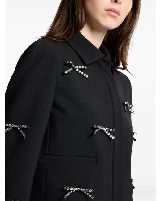 Elie Saab リボンディテール クロップドジャケット Black