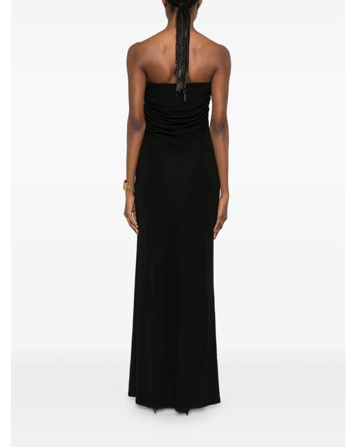 Cult Gaia Black Emir Floral-Detail Maxi Dress
