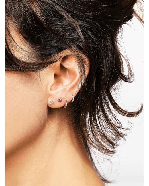 Lark & Berry Metallic 14Kt Trio Diamond Earring