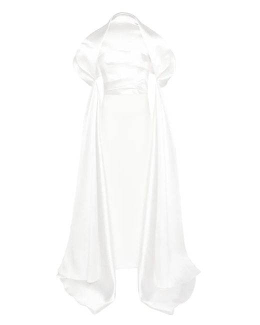Solace London White Vera Maxi Dress