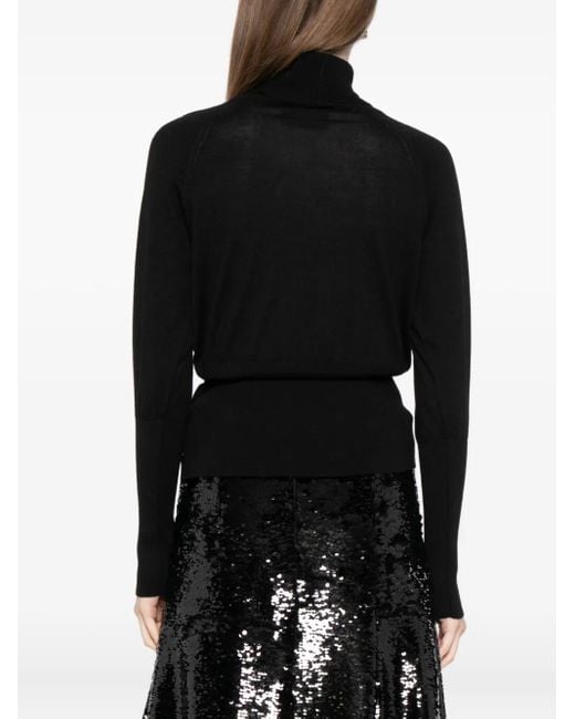 Simone Rocha Getailleerde Top Met Hoge Hals in het Black