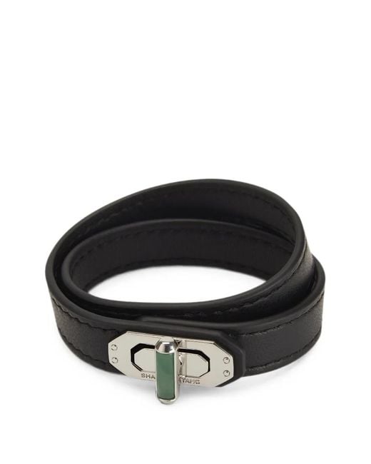 Shanghai Tang Black Tang Locket Wrap Bracelet