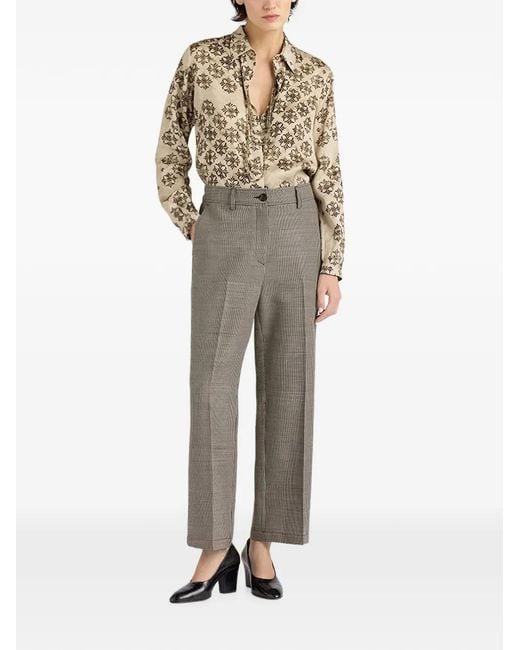 Momoní Gray Pressed-Crease Trousers