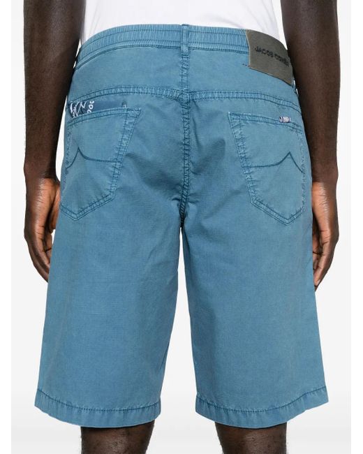 Jacob Cohen Blue Leo Ripstop Bermuda Shorts for men