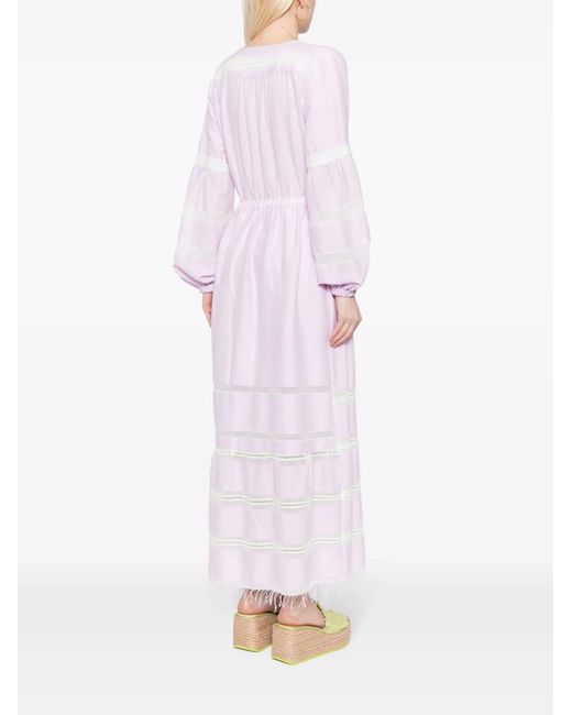 Lemlem Pink Elsabet Cotton-Blend Maxi Dress