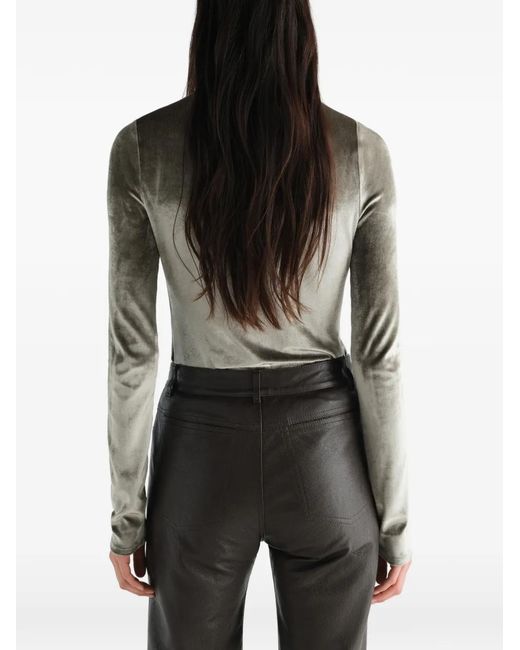 Lemaire Green Fitted Stand-Collar Top