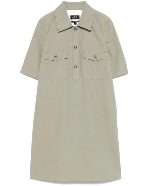 A.P.C. Selia Mini-Jurk in het Green