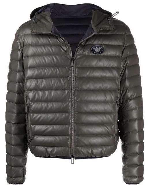 Emporio Armani Multicolor Padded Down Hooded Jacket for men