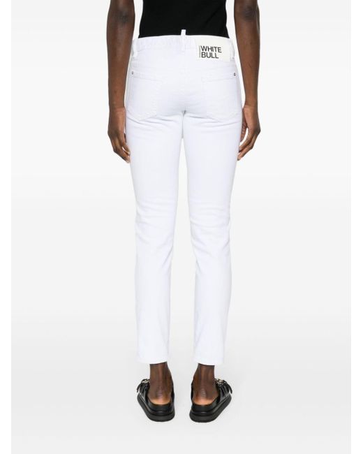 Jeans Jennifer skinny di DSquared² in White