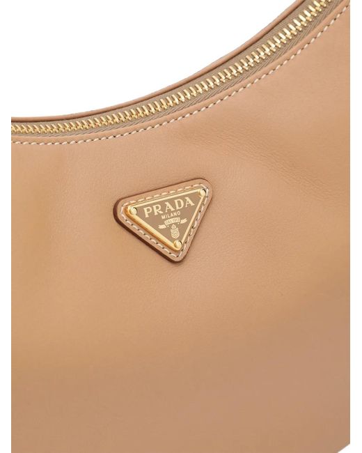 Prada White Logo-Plaque Tote Bag