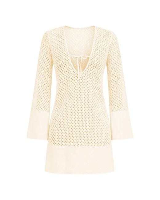 Seafolly White Bell Sleeve Beach Dress