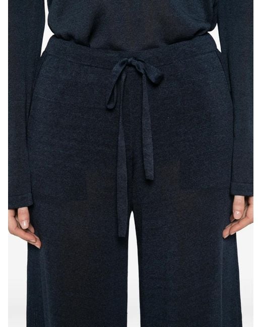 P.A.R.O.S.H. Blue Drawstring-Fastening Palazzo Pants