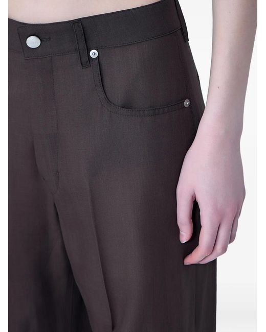 Rick Owens Blue Wool Trousers