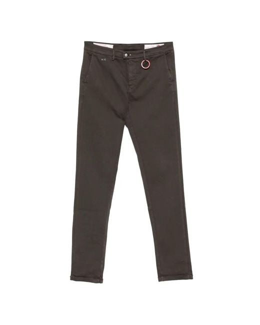 Sartoria Tramarossa Gray Luis Logo-Patch Straight-Leg Trousers for men