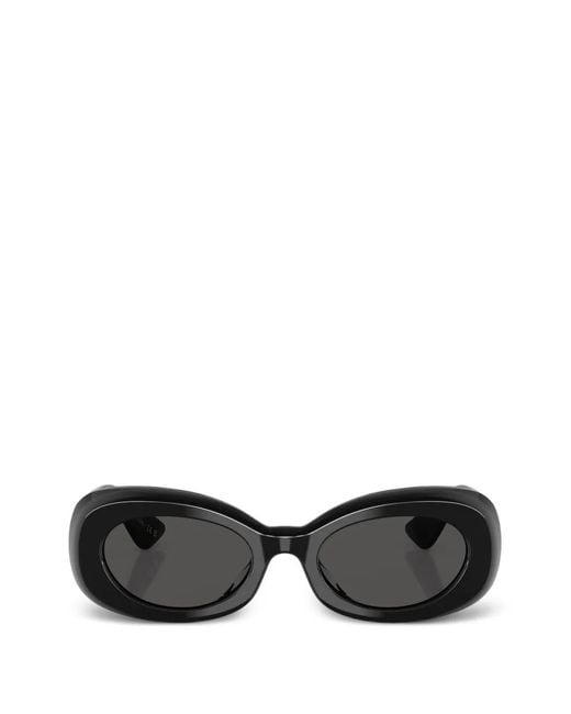 Oliver Peoples Black Oval-Frame Sunglasses