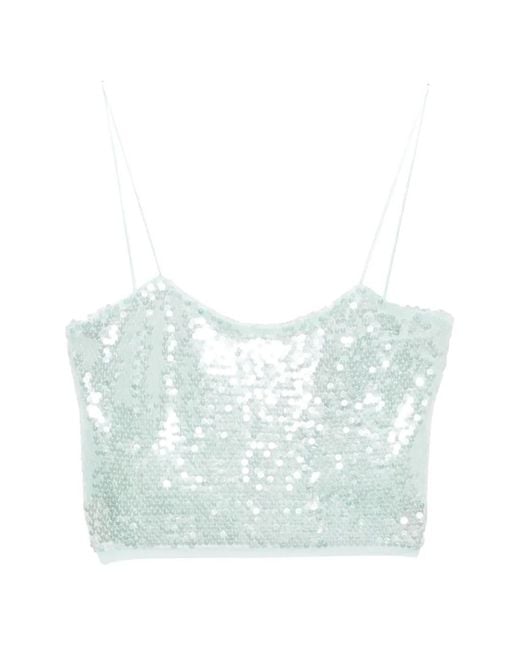 Forte_forte Blue Sequin-Embellished Blouse