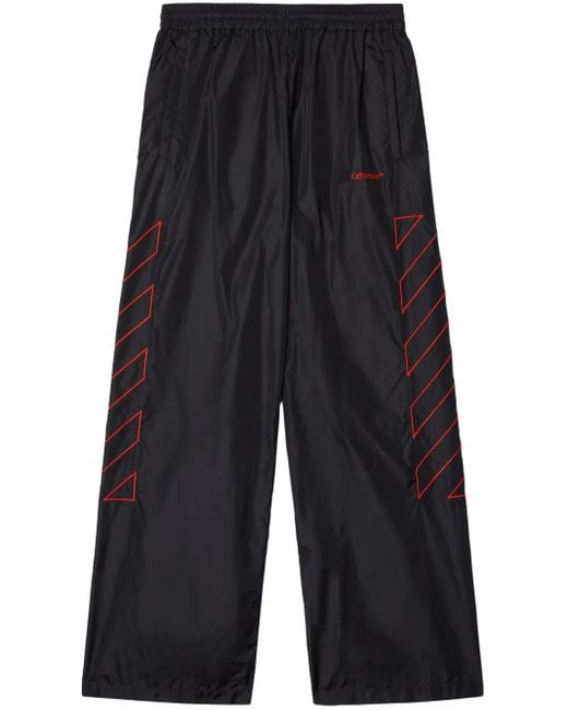 メンズ Off-White c/o Virgil Abloh Diagストライプ トラックパンツ Blue